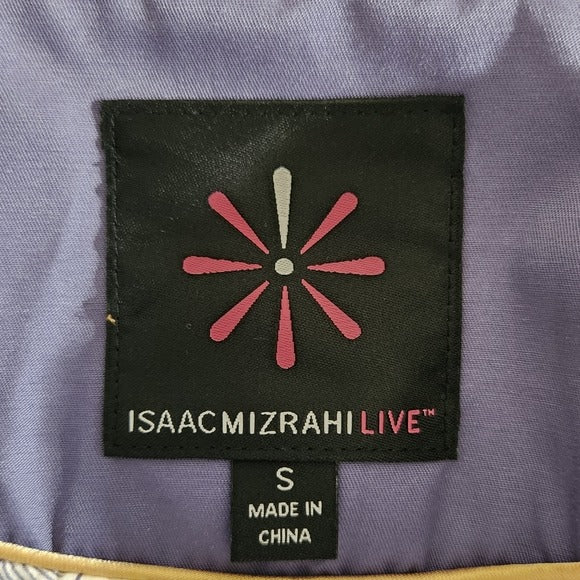 Isaac Mizrahi Purple Jacket with Gold-tone Buttons Size Small