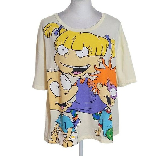 Nickelodeon Butter Yellow Rugrats Tee Size XXL Rugrats Short Sleeve Tee