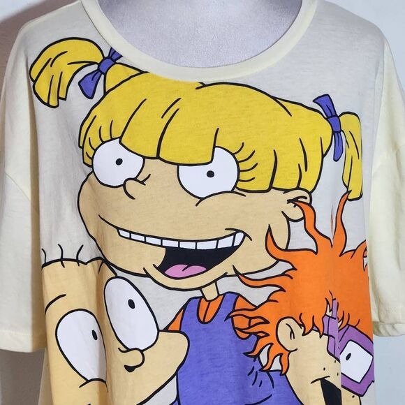 Nickelodeon Butter Yellow Rugrats Tee Size XXL Rugrats Short Sleeve Tee