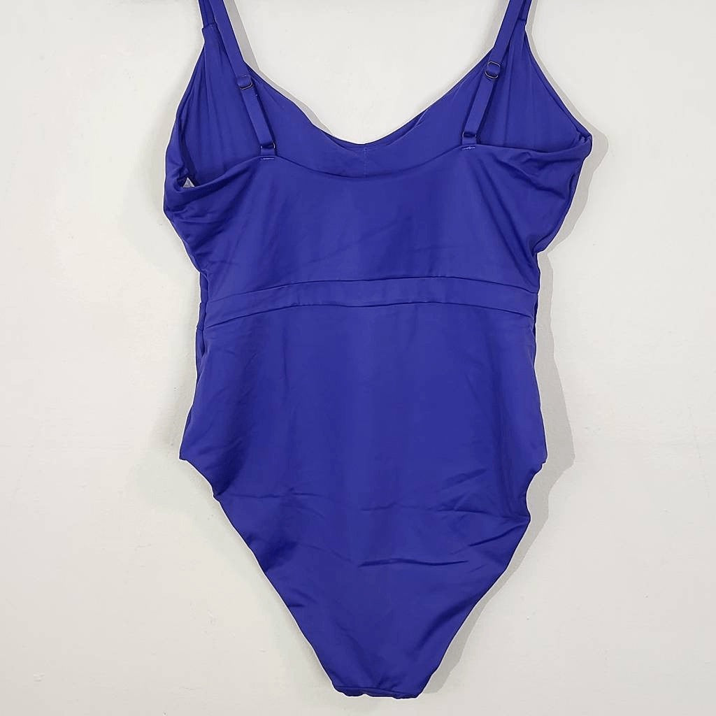 Andie Indigo One-Piece Swimsuit NWT XL Andie One Piece Swimwear with Cutout