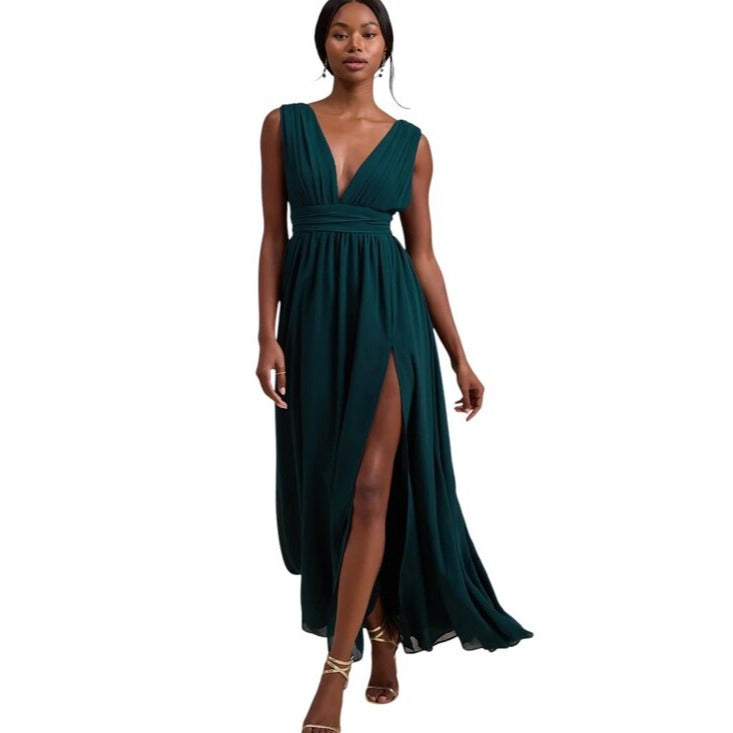 Lulus Heavenly Hues Green Maxi Dress NWT Size Medium Wedding Guest Dress