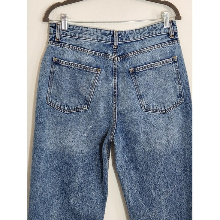 Zara Light Wash High Waist Relaxed Fit Jeans Size 10