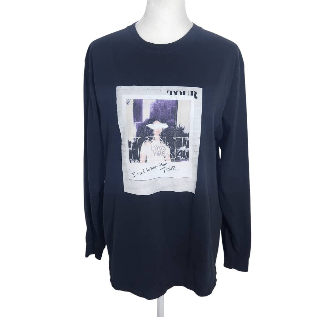 H.E.R. Black Long Sleeve Sold Out Tour T-Shirt Size Medium