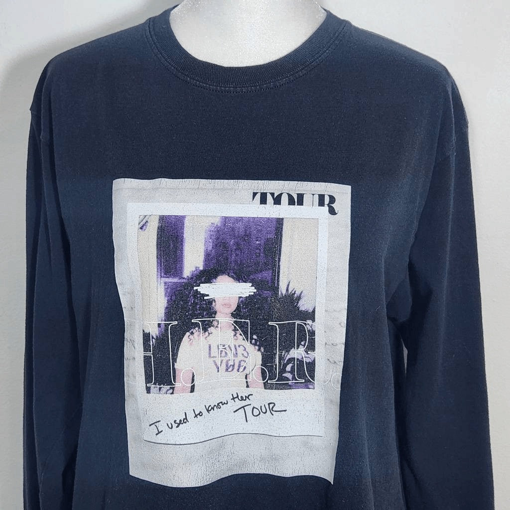 H.E.R. Black Long Sleeve Sold Out Tour T-Shirt Size Medium