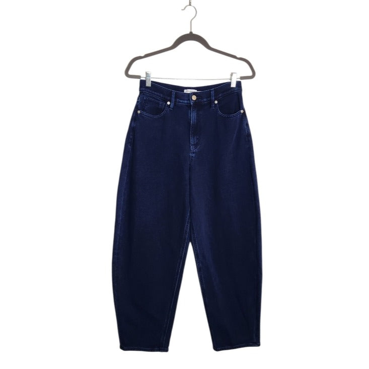 Good American Jeanius Barrel Leg Faux Denim Terry Sweatpants Size 6