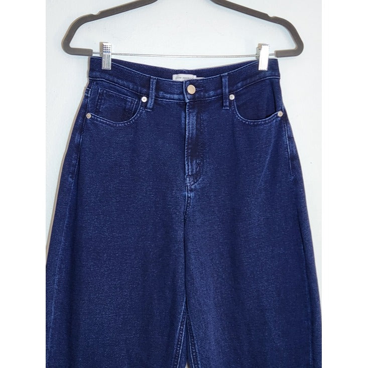 Good American Jeanius Barrel Leg Faux Denim Terry Sweatpants Size 6