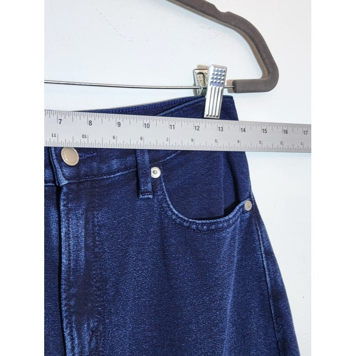 Good American Jeanius Barrel Leg Faux Denim Terry Sweatpants Size 6