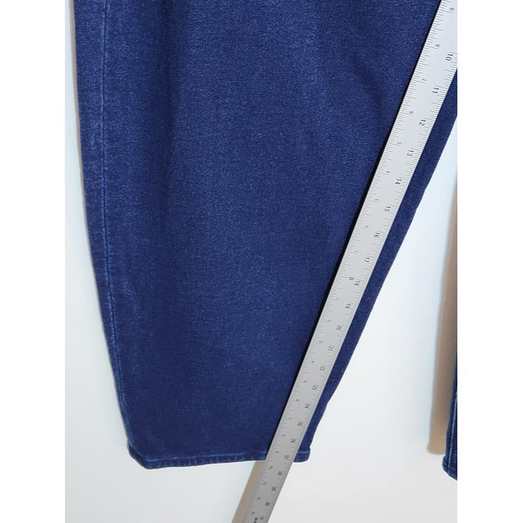 Good American Jeanius Barrel Leg Faux Denim Terry Sweatpants Size 6