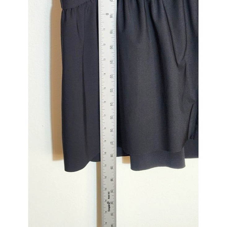 Lysse Lagenlook Black Button-up Blouse with Ruffle Hem Size Medium