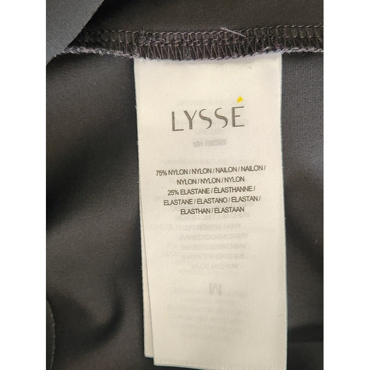 Lysse Lagenlook Black Button-up Blouse with Ruffle Hem Size Medium
