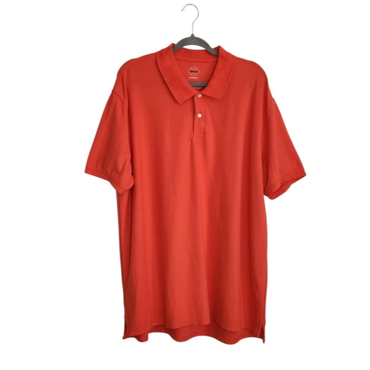 St. John's Bay Coral Red Short Sleeve Polo Shirt Size XXL