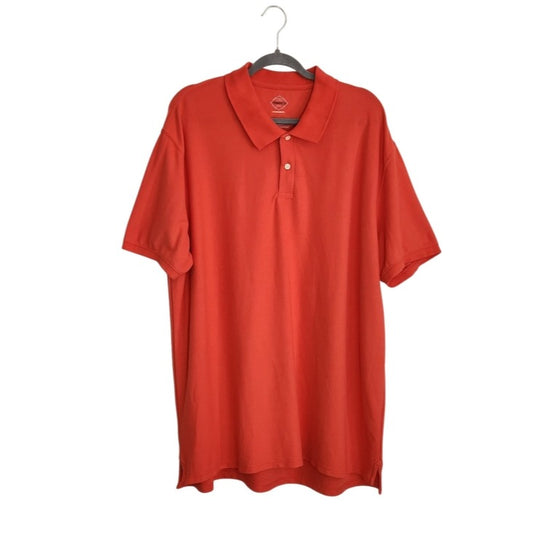 St. John's Bay Coral Red Short Sleeve Polo Shirt Size XXL