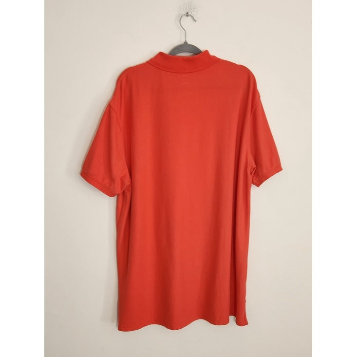 St. John's Bay Coral Red Short Sleeve Polo Shirt Size XXL