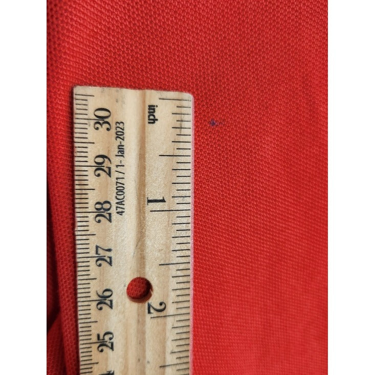 St. John's Bay Coral Red Short Sleeve Polo Shirt Size XXL