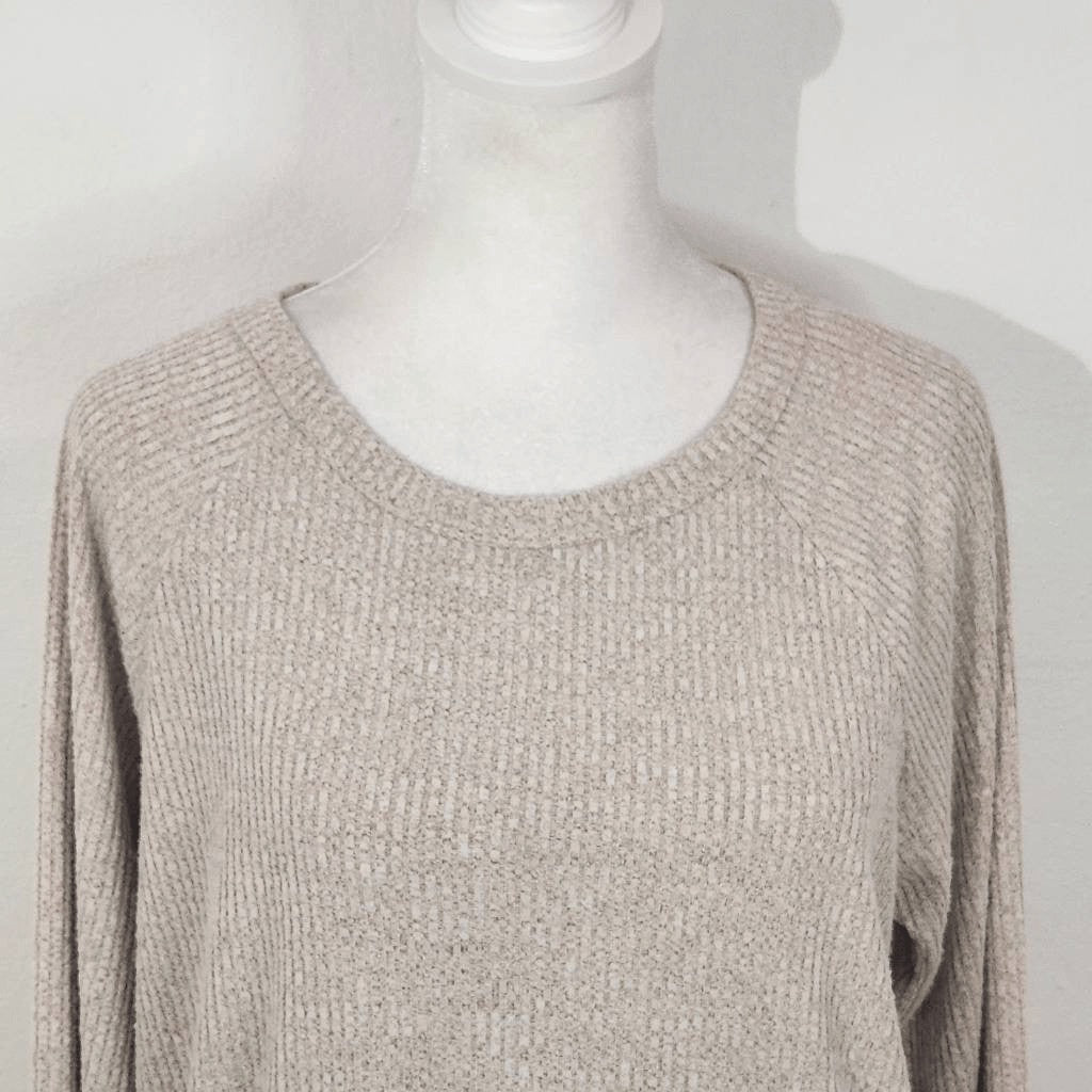 Bobi Cream Ribbed Knit Tunic NWT Size Small Revolve Cream Long Top