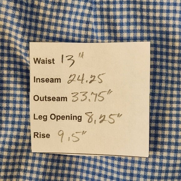 Talbots Blue Check Pants Size 4 Talbots Petite Blue Gingham Cropped Pants
