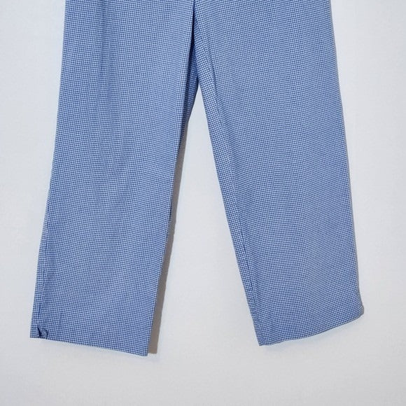 Talbots Blue Check Pants Size 4 Talbots Petite Blue Gingham Cropped Pants