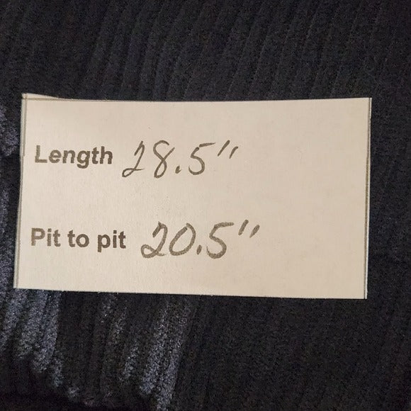 Women's Black Corduroy Shacket Size Medium Black Shacket