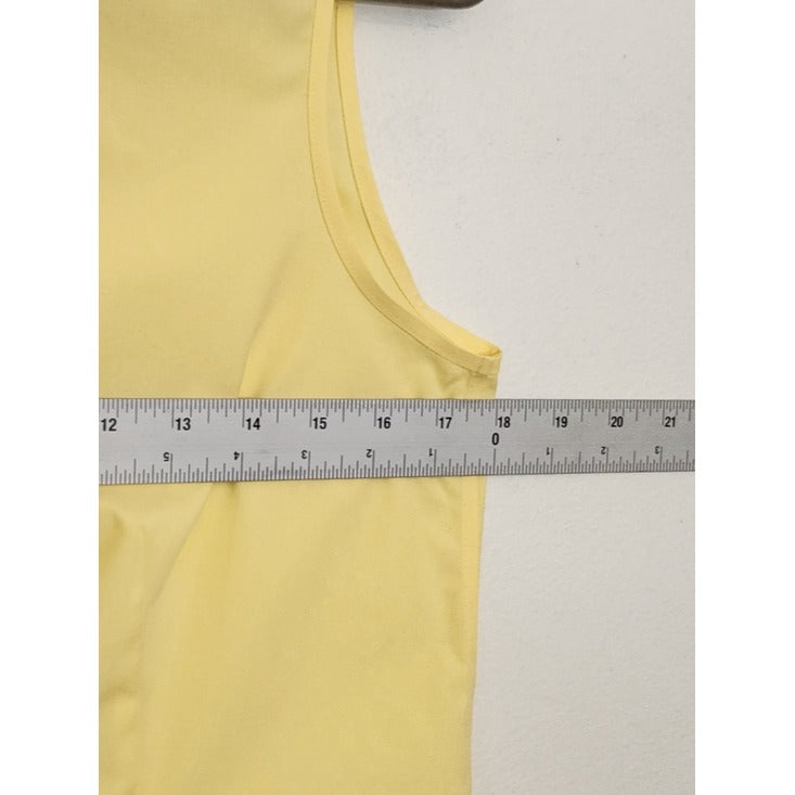 Talbots Pale Yellow Sleeveless Button Up Top Size 4
