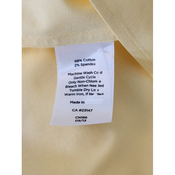 Talbots Pale Yellow Sleeveless Button Up Top Size 4