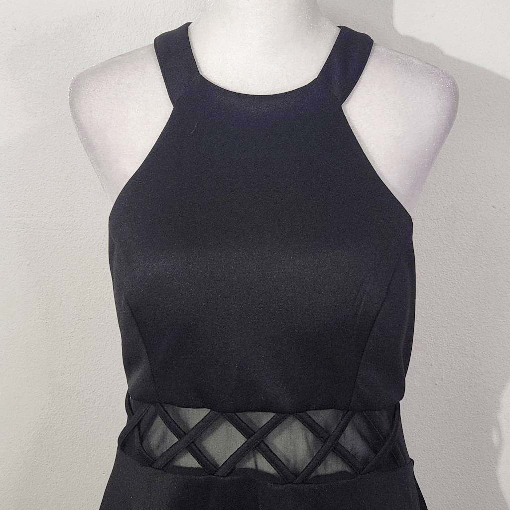 My Michelle Black Cocktail Dress Size 11 Black Formal Skater Dress