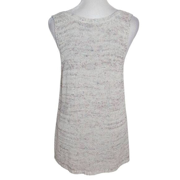 J. Jill Gray and Pink Knit Sweater Tank Top Size Small Petite Gray Sweater Tank