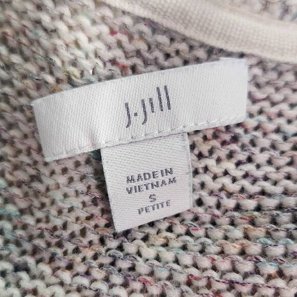 J. Jill Gray and Pink Knit Sweater Tank Top Size Small Petite Gray Sweater Tank