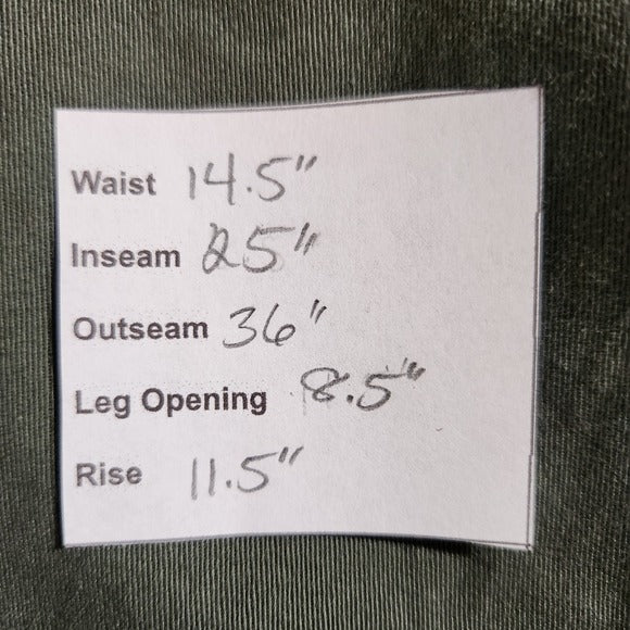 Levi's Women's Army Green Cropped Pants Size 29" Green Full Leg Pants