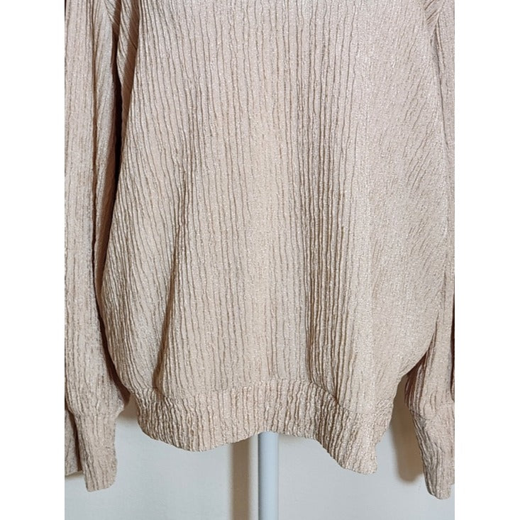 Jodifl Long Sleeve Cream Blouse Size Large