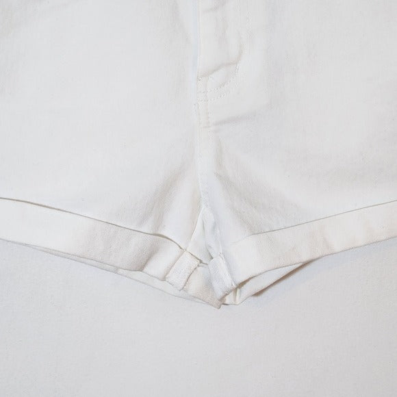 Fashion Nova Women's White Jean Shorts Size 9, New
