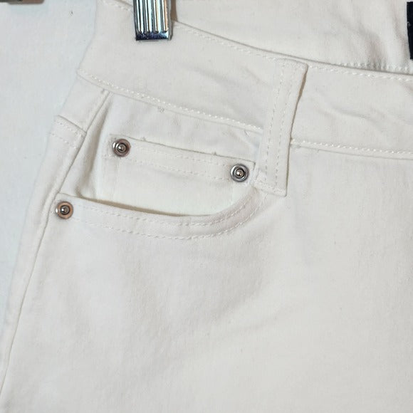 Fashion Nova Women's White Jean Shorts Size 9, New