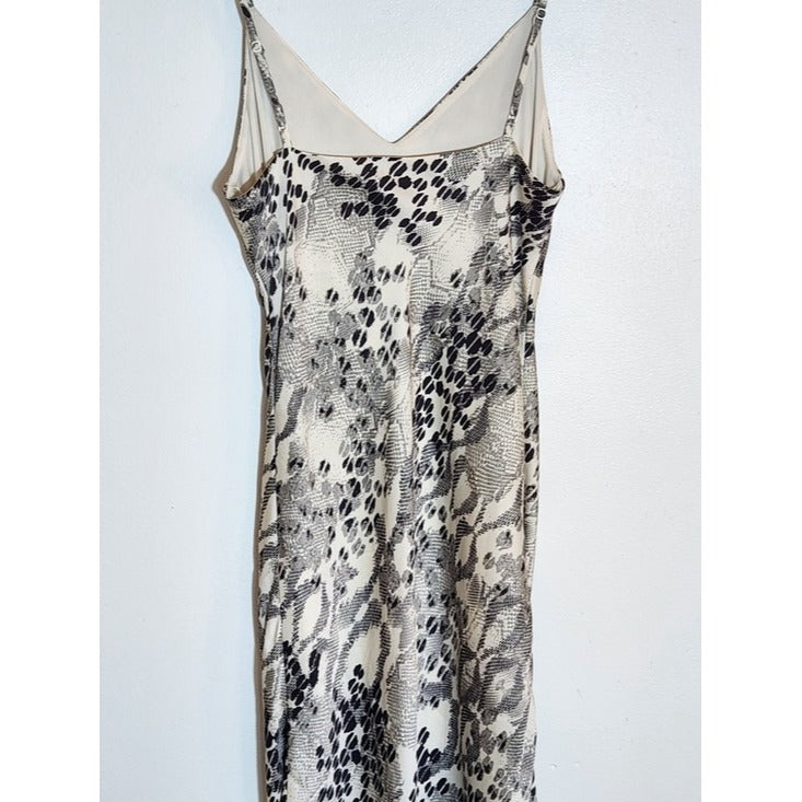 Express Black and Gray Snakeskin Print Midi Slip Dress Size Small