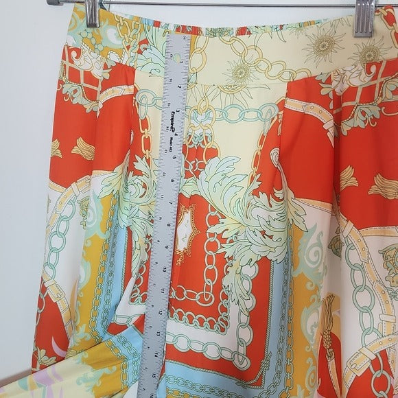 Miss Avenue Boho Print Wide Leg Flowy Pants Size Medium