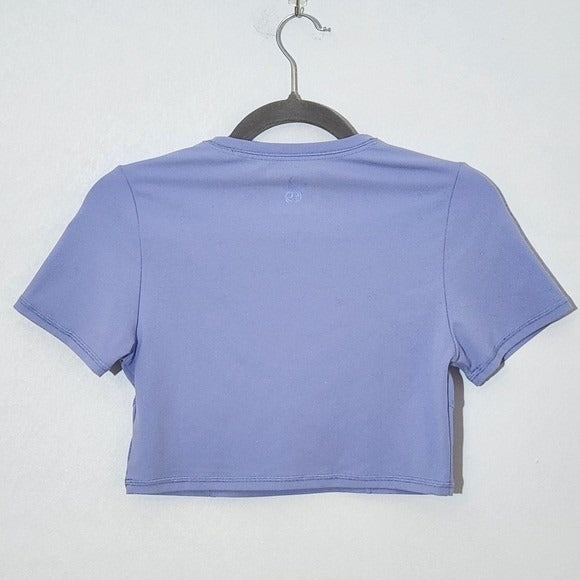 Ryderwear Purple Athletic Short Sleeve Crop Top Size Medium Purple Cropped Top