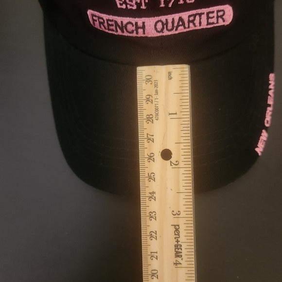 Raw & Ma Black and Pink New Orleans Bourbon Street Baseball Hat One Size