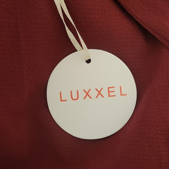 Luxxel Burgundy Long Sleeve Wide Leg Jumpsuit Size Medium, New