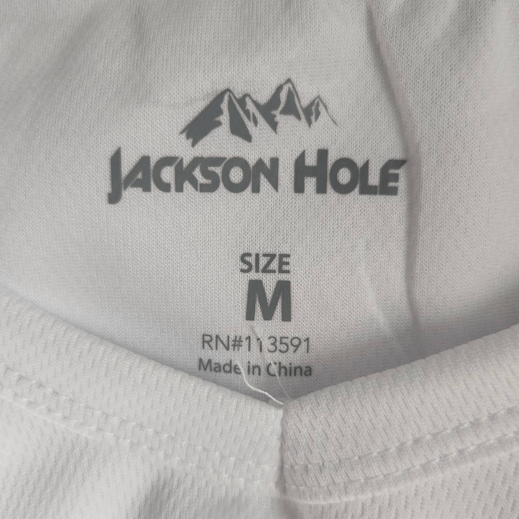 Jackson Hole White Lightweight Base Layer Tee Size Medium NWOT Performance Tee