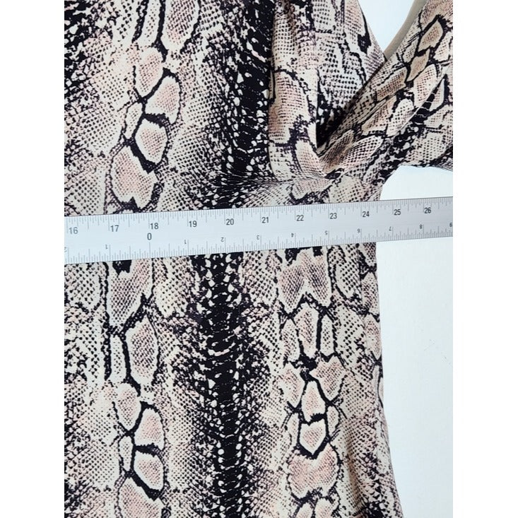 Cato Blush Pink and Black Snakeskin Print Blouse Size 18/20W