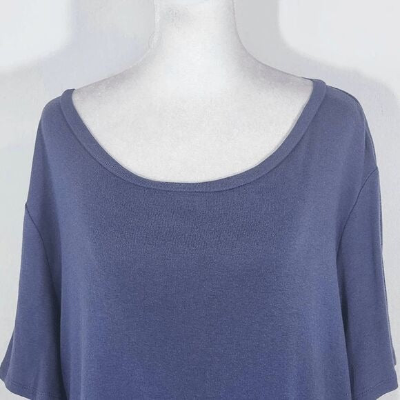 Simply Vera Vera Wang Blue Pleated Blouse Size XXL Plus Size Pleated Top