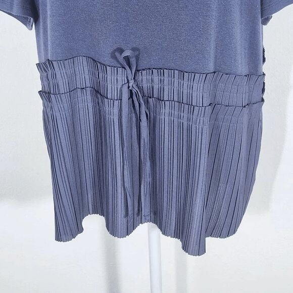 Simply Vera Vera Wang Blue Pleated Blouse Size XXL Plus Size Pleated Top