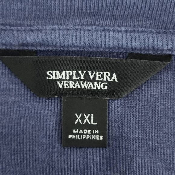 Simply Vera Vera Wang Blue Pleated Blouse Size XXL Plus Size Pleated Top