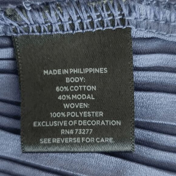 Simply Vera Vera Wang Blue Pleated Blouse Size XXL Plus Size Pleated Top