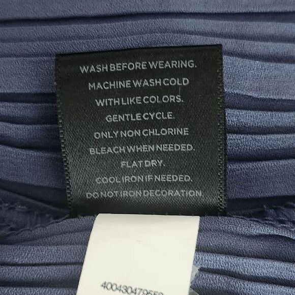 Simply Vera Vera Wang Blue Pleated Blouse Size XXL Plus Size Pleated Top