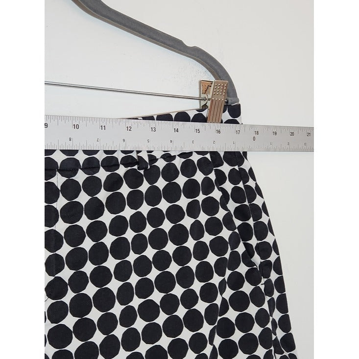 Banana Republic Marimekko Black Polka Dot Shorts Size 10
