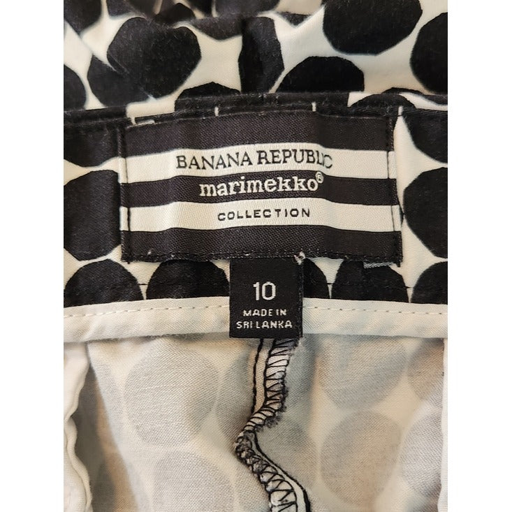 Banana Republic Marimekko Black Polka Dot Shorts Size 10