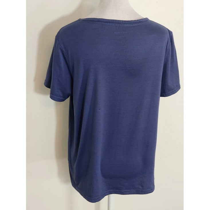 Life is Good Navy Graphic Short Sleeve Sleep Tee Size Small