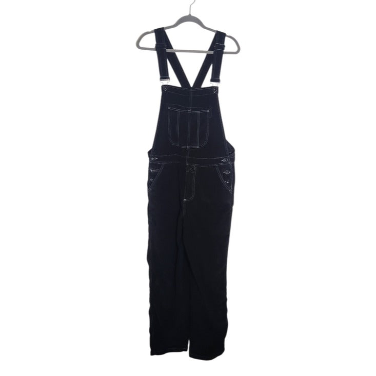 BDG Mens Black Corduroy Overalls with Contrast Stitching Size 32