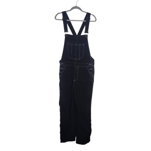 BDG Mens Black Corduroy Overalls with Contrast Stitching Size 32