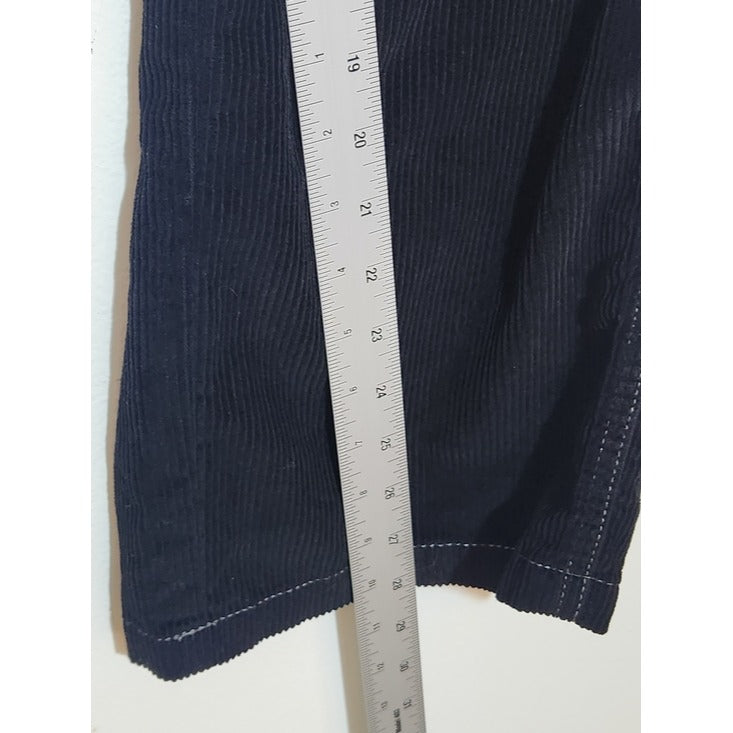 BDG Mens Black Corduroy Overalls with Contrast Stitching Size 32