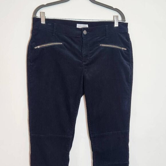 Loft Black Corduroy Pants Size 10 Black Skinny Ankle Corduroy Pants